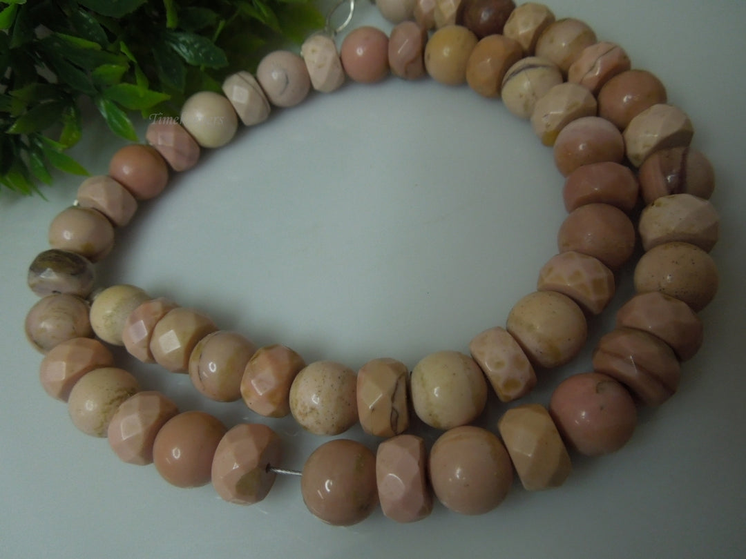 q273 Vintage Quartz Crystal RO Beads Sterling Silver Clasp Necklace 18.5"