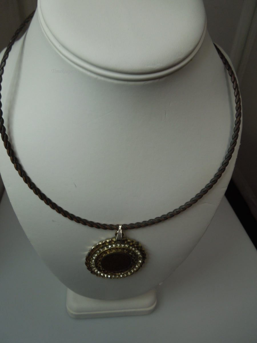 q275 Vintage Mega Chokar Copper Necklace with Beautiful Round Pendant