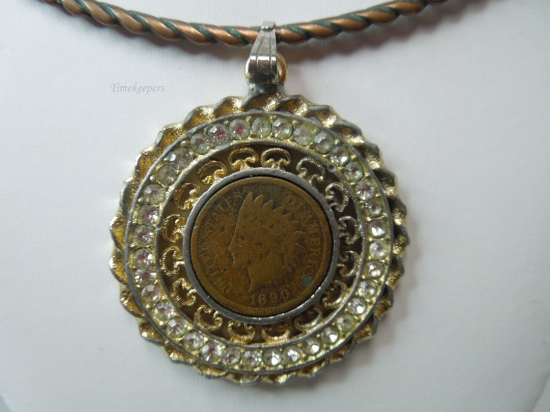 q275 Vintage Mega Chokar Copper Necklace with Beautiful Round Pendant