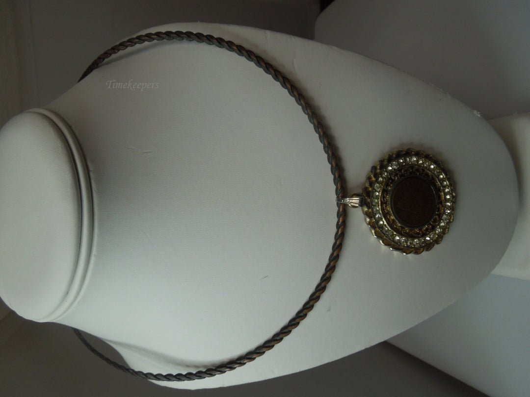 q275 Vintage Mega Chokar Copper Necklace with Beautiful Round Pendant