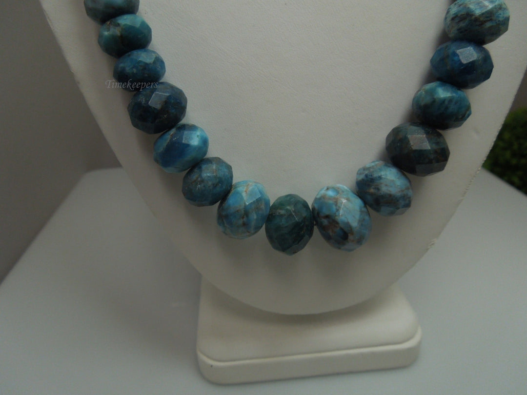 q281 Vintage Graduated Quartz Beads with Sterling Silver Clasp Necklace 17"