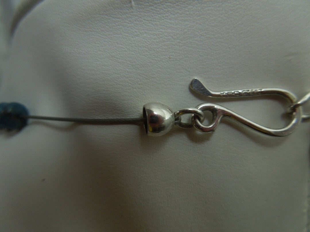 q281 Vintage Graduated Quartz Beads with Sterling Silver Clasp Necklace 17"