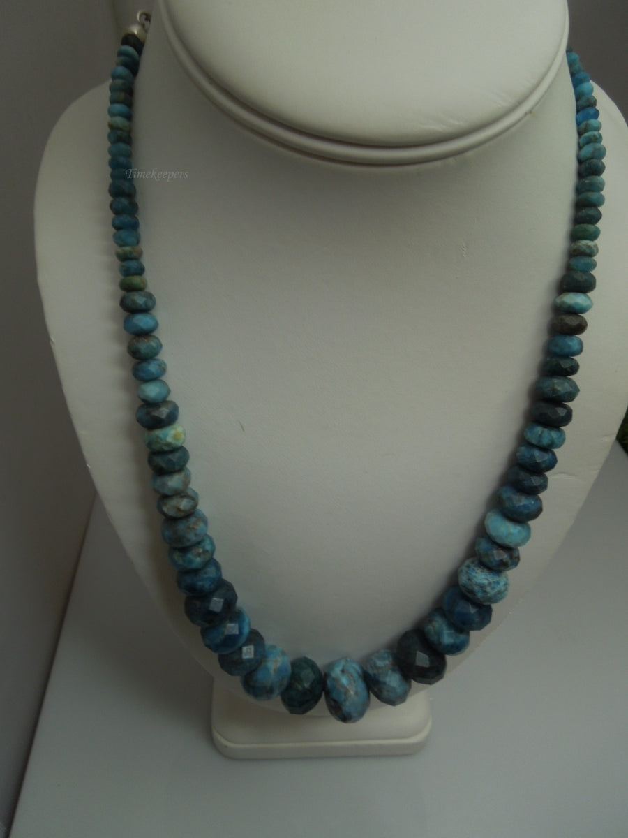 q281 Vintage Graduated Quartz Beads with Sterling Silver Clasp Necklace 17"