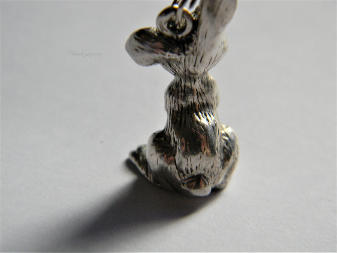 j570 Vintage Sterling Silver Cute 3d Bunny Charm/ Pendant