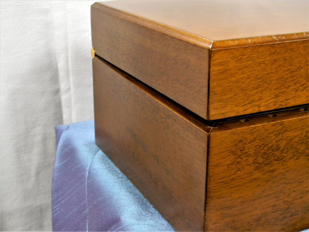 h710 Vintage Wood Humidor Box with Hygrometer and Sponge Humidifier