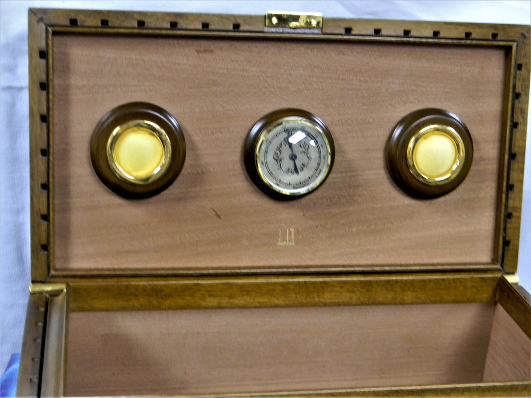 h710 Vintage Wood Humidor Box with Hygrometer and Sponge Humidifier
