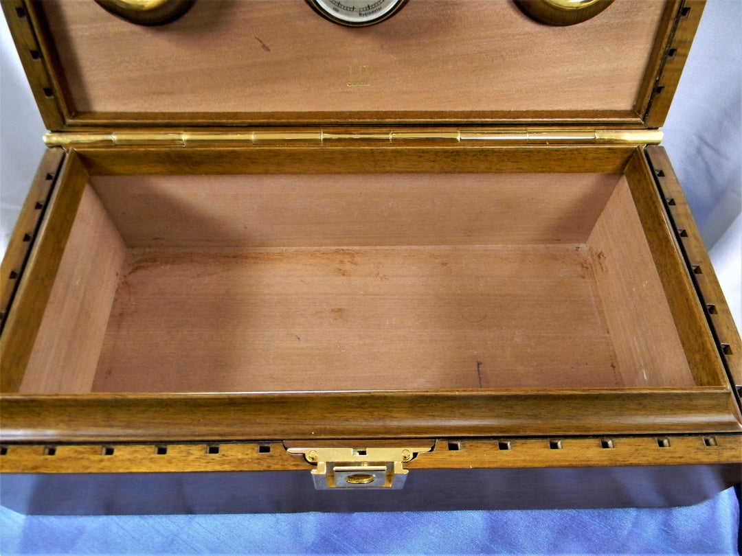 h710 Vintage Wood Humidor Box with Hygrometer and Sponge Humidifier