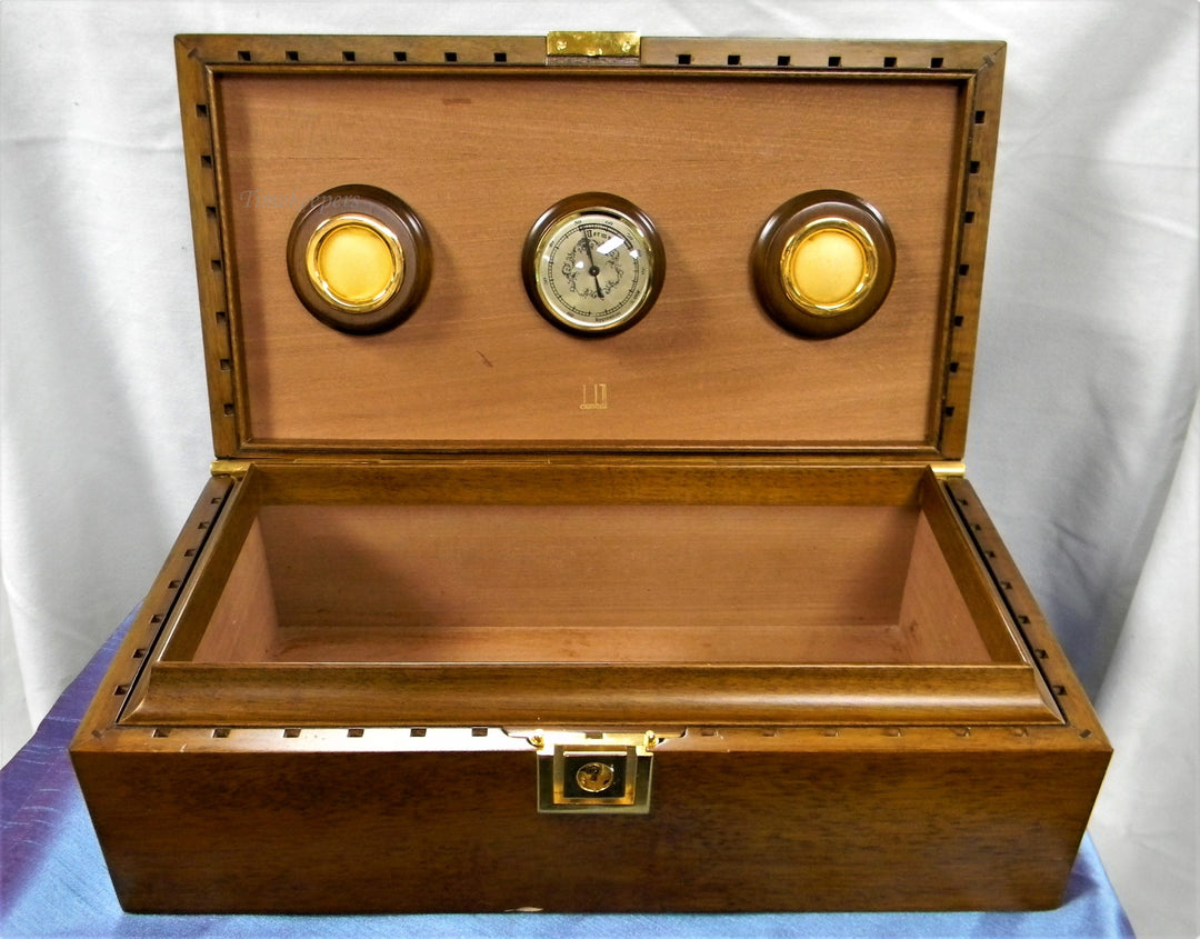 h710 Vintage Wood Humidor Box with Hygrometer and Sponge Humidifier