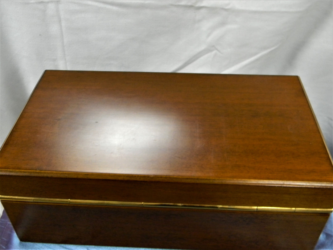 h710 Vintage Wood Humidor Box with Hygrometer and Sponge Humidifier