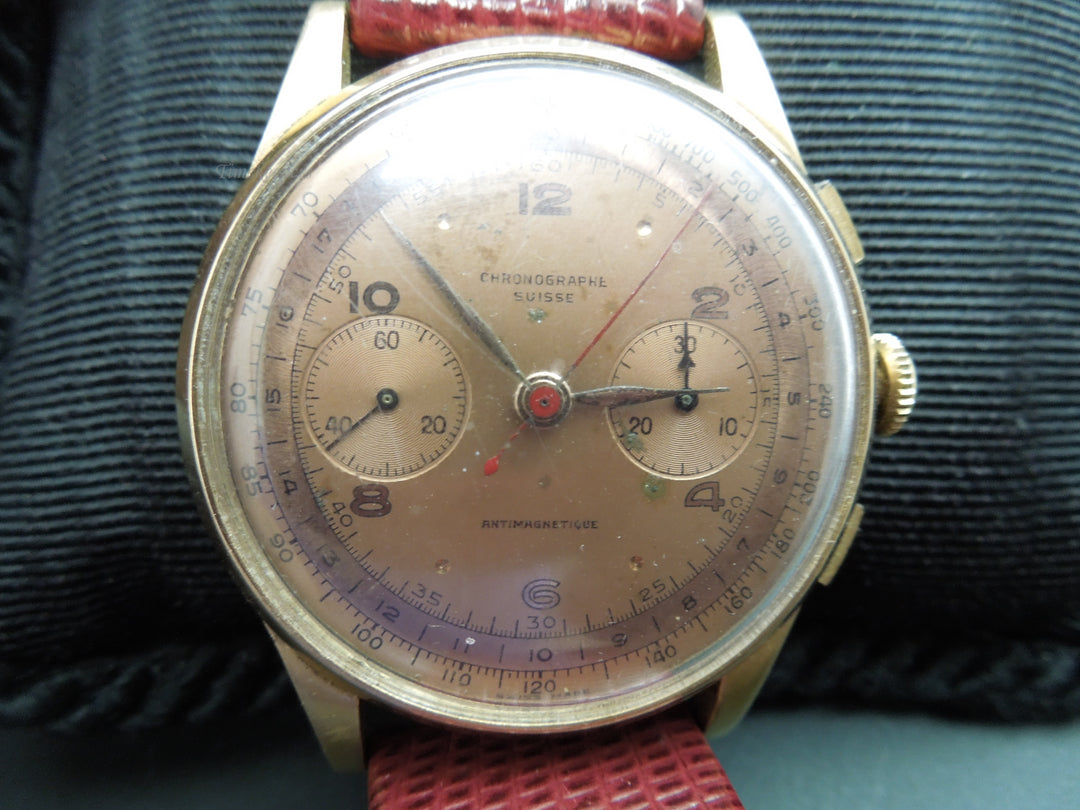 b876 Men's 18kt Yellow Gold Mechanical Suisse Chronographe Wristwatch