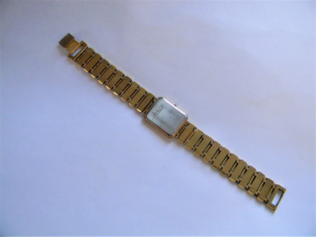 j578 Retro Seiko Quartz Gold Dial Wrist Watch Bracelet Band in Gold Tone