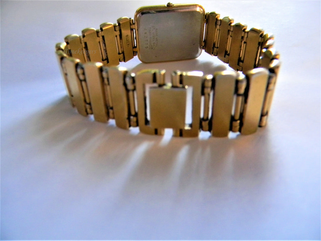 j578 Retro Seiko Quartz Gold Dial Wrist Watch Bracelet Band in Gold Tone