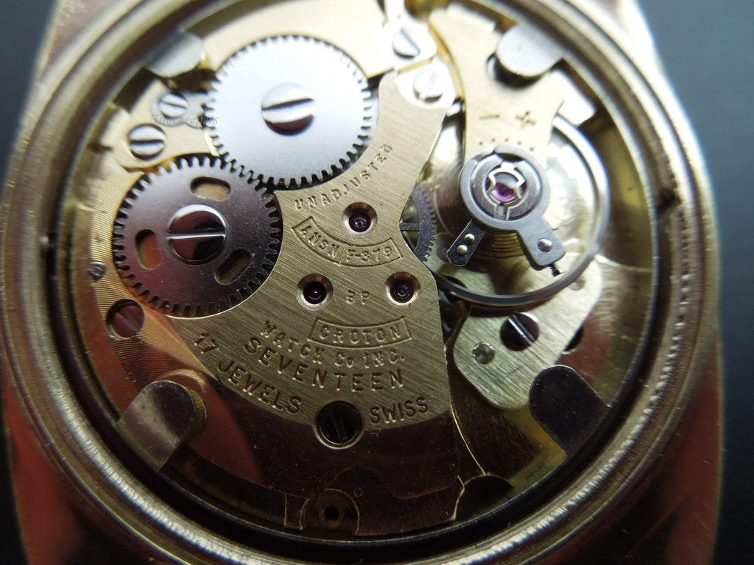 g359 Classy Croton Watch, Water &amp; Shock Resistant, Gold Filled w/ Stainless Steel Back