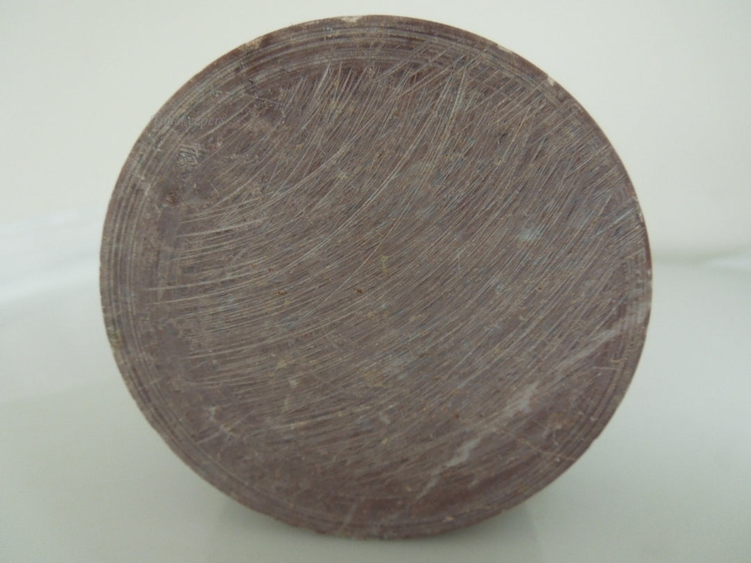 r643 Vintage Soapstone Hand Carved Tea light Holder