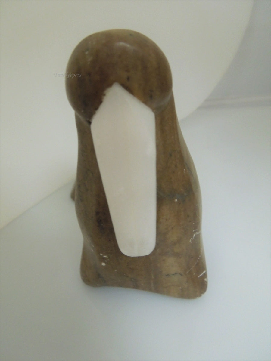 r635 Vintage Stone Hand Carved Seal or Sea Creature Figurine Collectibles