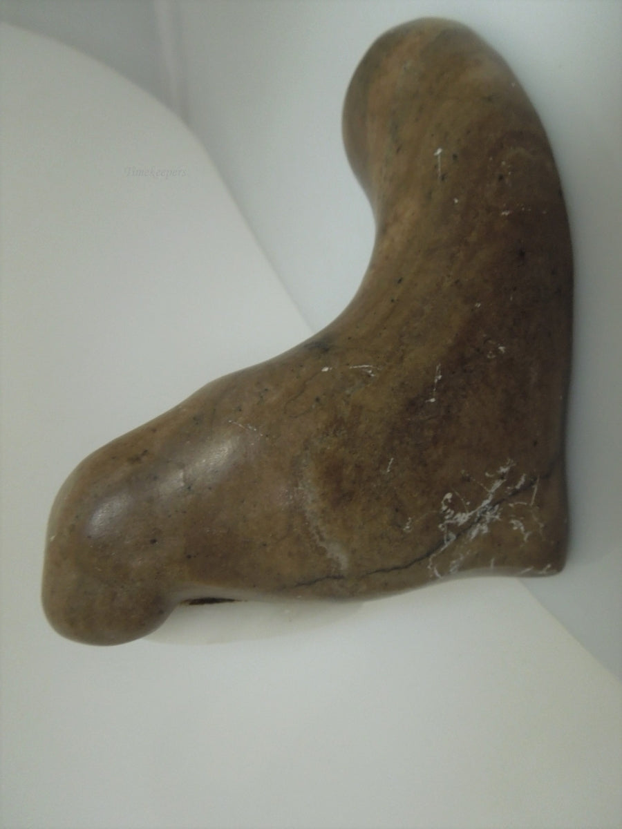 r635 Vintage Stone Hand Carved Seal or Sea Creature Figurine Collectibles