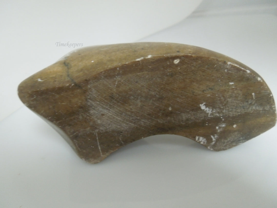 r635 Vintage Stone Hand Carved Seal or Sea Creature Figurine Collectibles