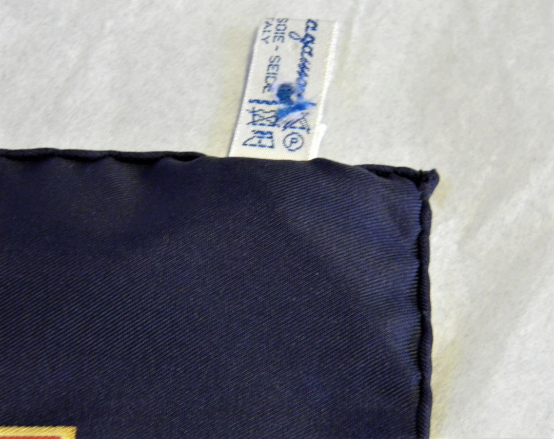 h733 Vintage Rare Salvatore Ferragamo 100% Silk Scarf Shoes &amp; Butterflies