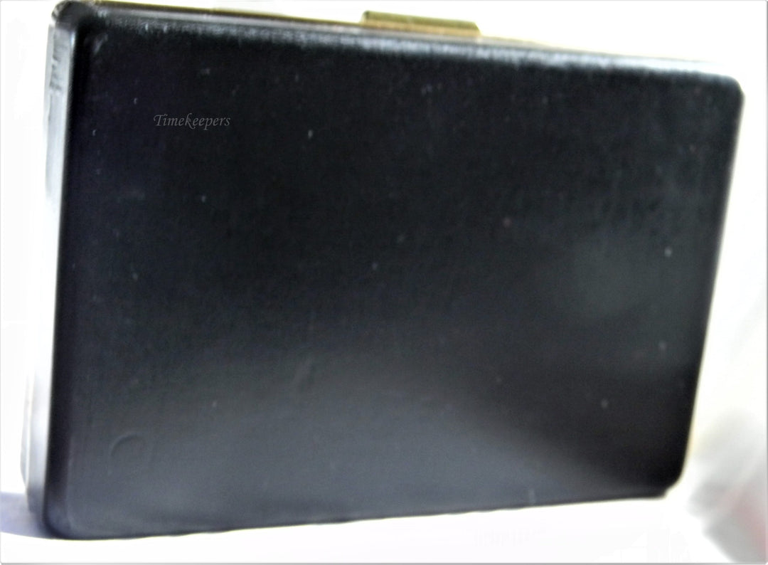 h737 Vintage Black Men's Jewelry box with Red Felt Interior