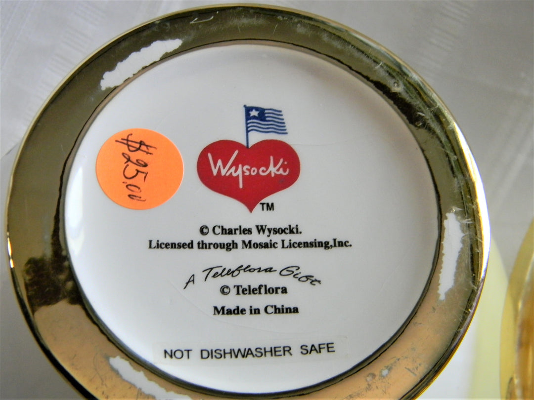 h745 Nice Pre Owned Wysocki Teleflora Bowl or Planter 2000 (no box)