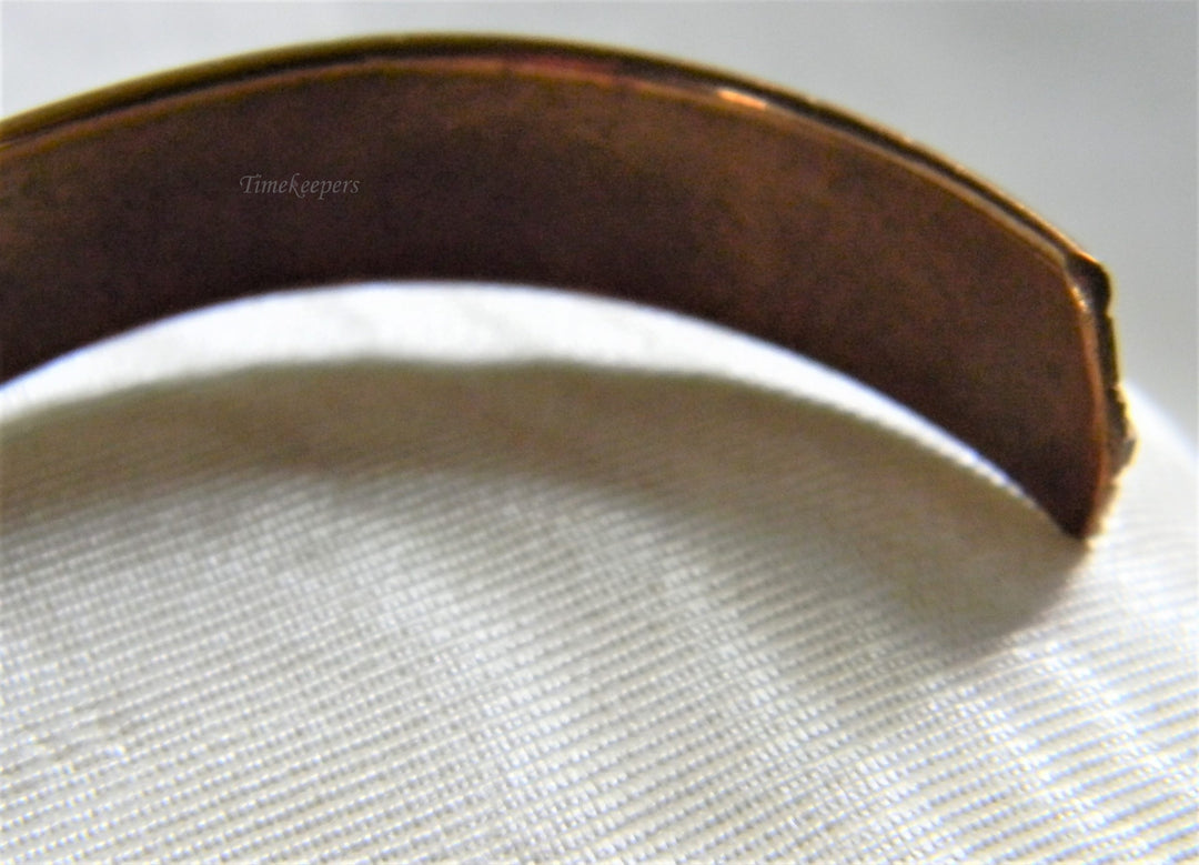 h757 Beautiful Unique Vintage Copper Cuff Bracelet with Chain Design