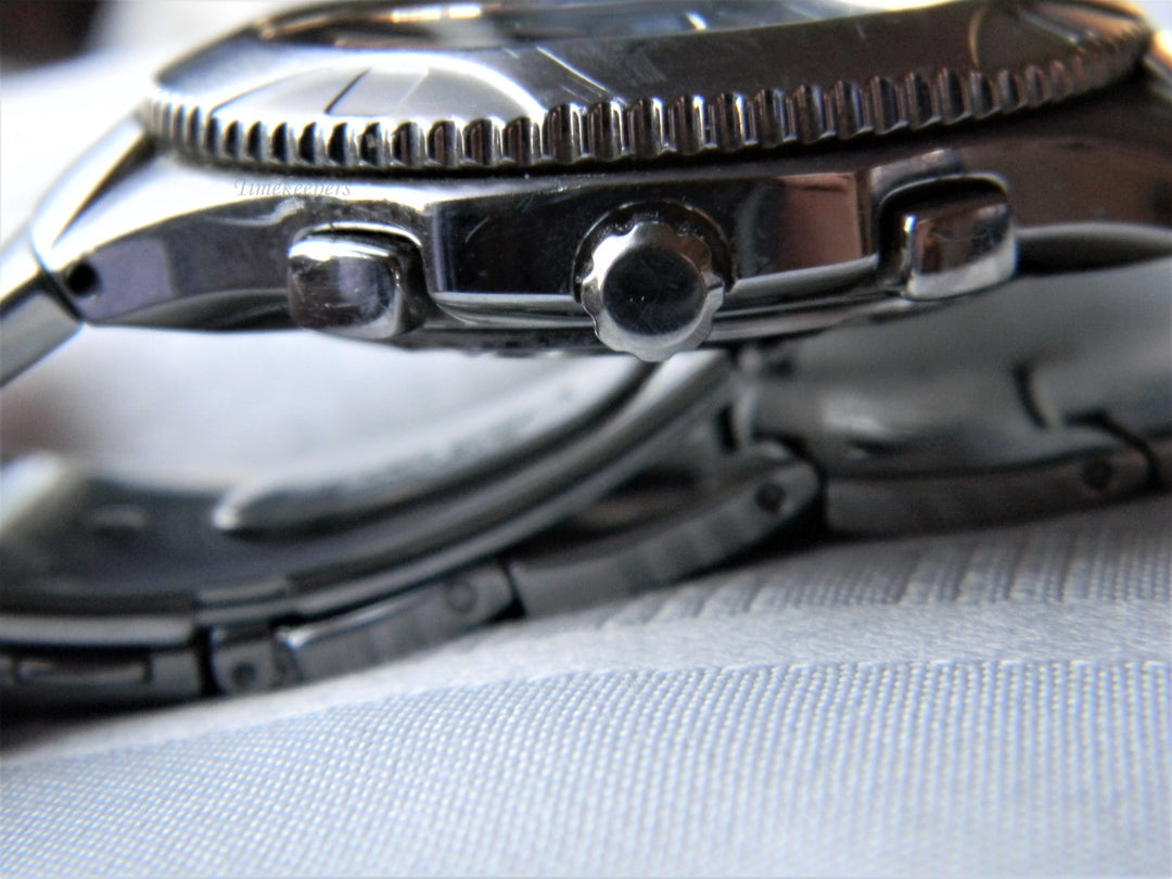 j605 Retro Seiko Quartz Stainless Chronograph Wrist Watch Bracelet Band