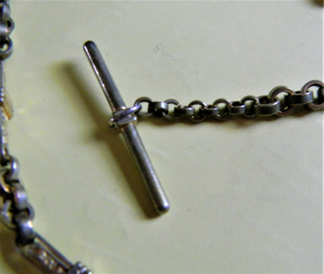 h784 Vintage Gold Filled Strong Filigree Pocket Watch Chain