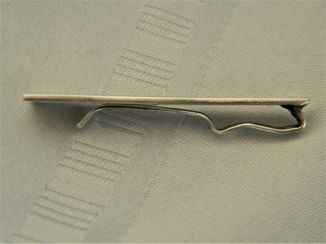 j618 Handsome Vintage Sterling Silver and Copper Tie Bar