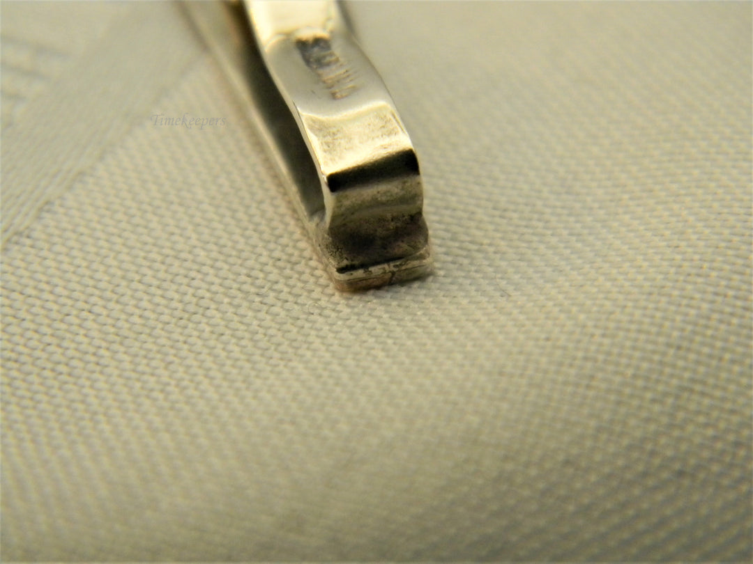 j618 Handsome Vintage Sterling Silver and Copper Tie Bar