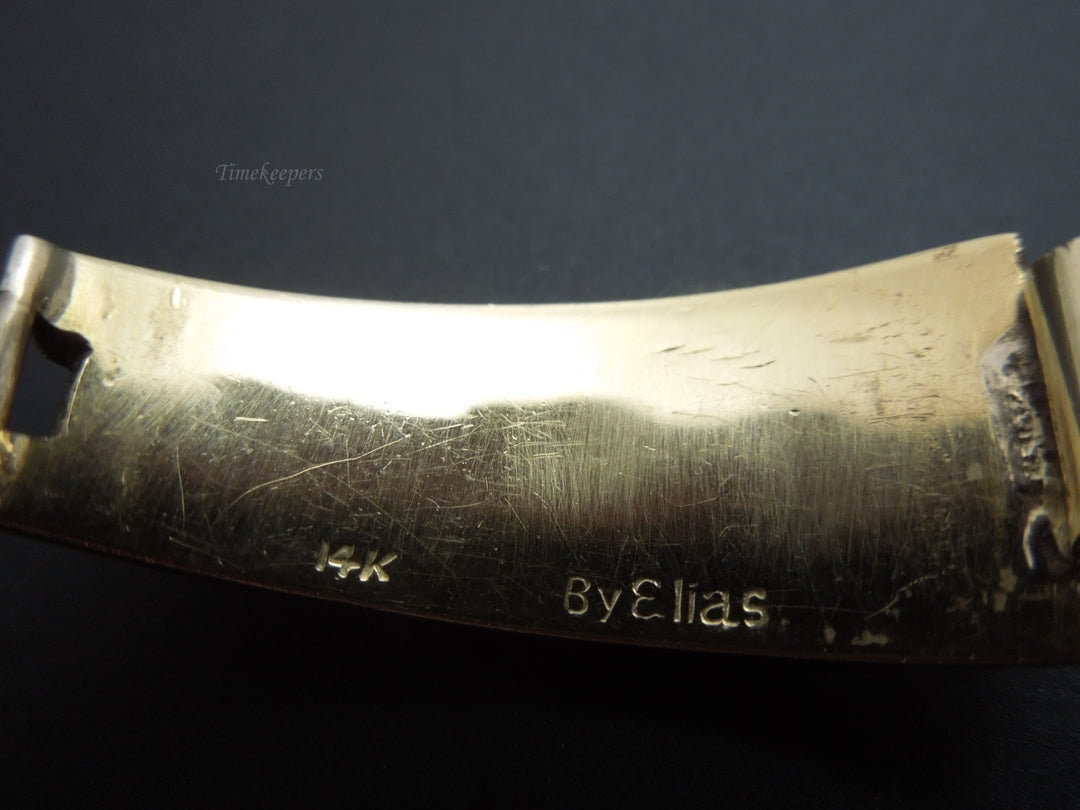 b918 Beautiful 14kt Yellow Gold Tapering 12mm Turquoise Watch Band