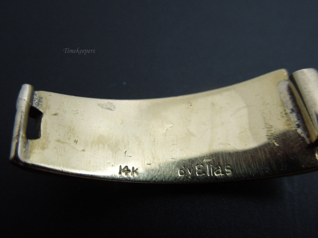 b918 Beautiful 14kt Yellow Gold Tapering 12mm Turquoise Watch Band