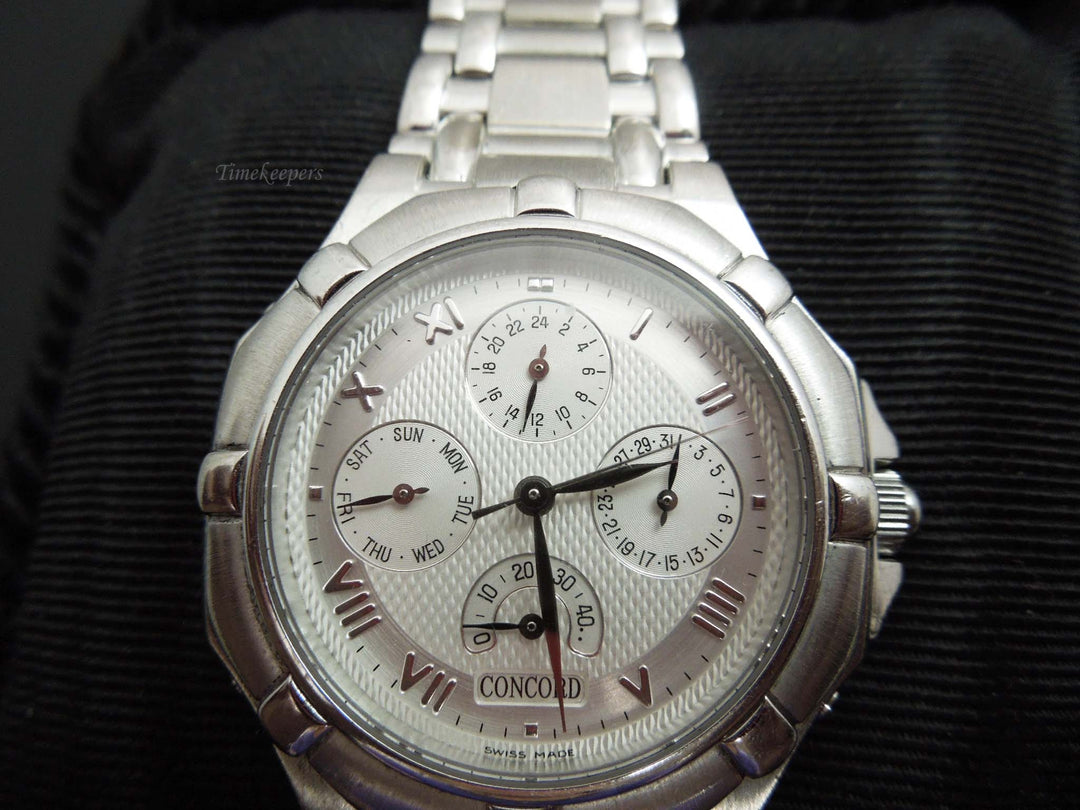 b920 Stunning 18kt White Gold Unisex Concord Saratoga Automatic Wristwatch