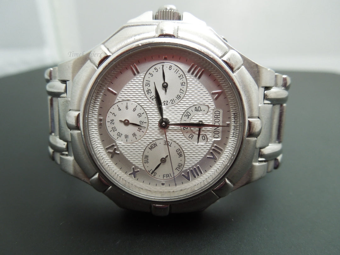 b920 Stunning 18kt White Gold Unisex Concord Saratoga Automatic Wristwatch