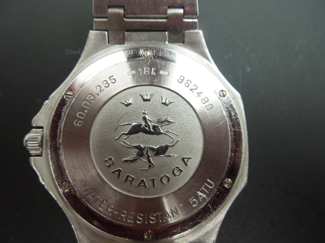 b920 Stunning 18kt White Gold Unisex Concord Saratoga Automatic Wristwatch