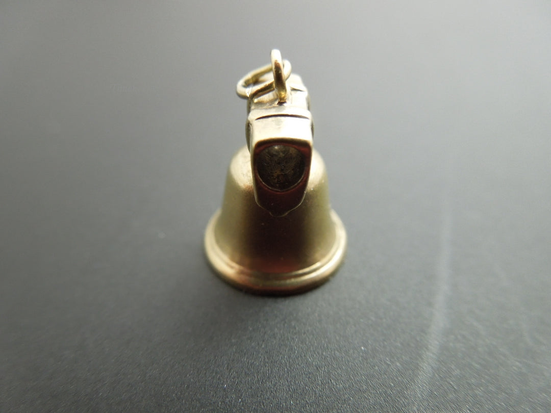 b931 Adorable 14kt Yellow Gold Moveable Bell Charm or Pendant