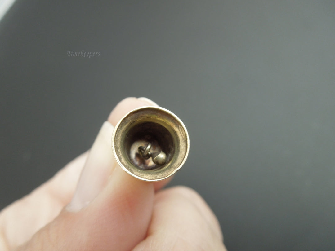 b931 Adorable 14kt Yellow Gold Moveable Bell Charm or Pendant