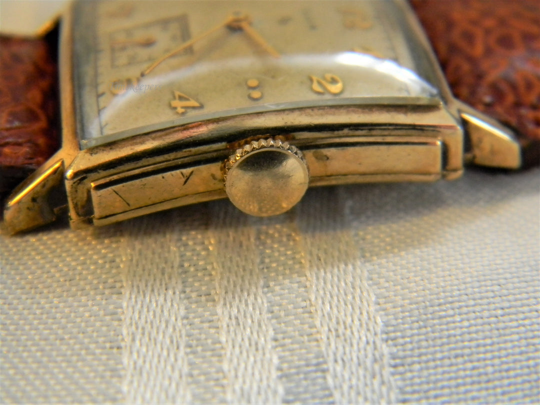 j635 Vintage Unisex Mechanical Elgin wristwatch 10k Gold Filled