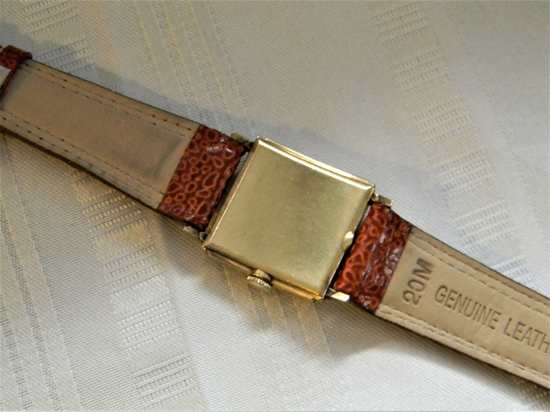 j635 Vintage Unisex Mechanical Elgin wristwatch 10k Gold Filled