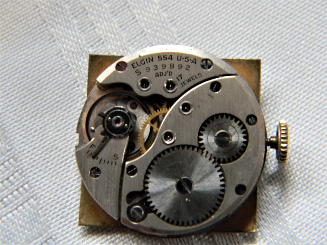 j635 Vintage Unisex Mechanical Elgin wristwatch 10k Gold Filled