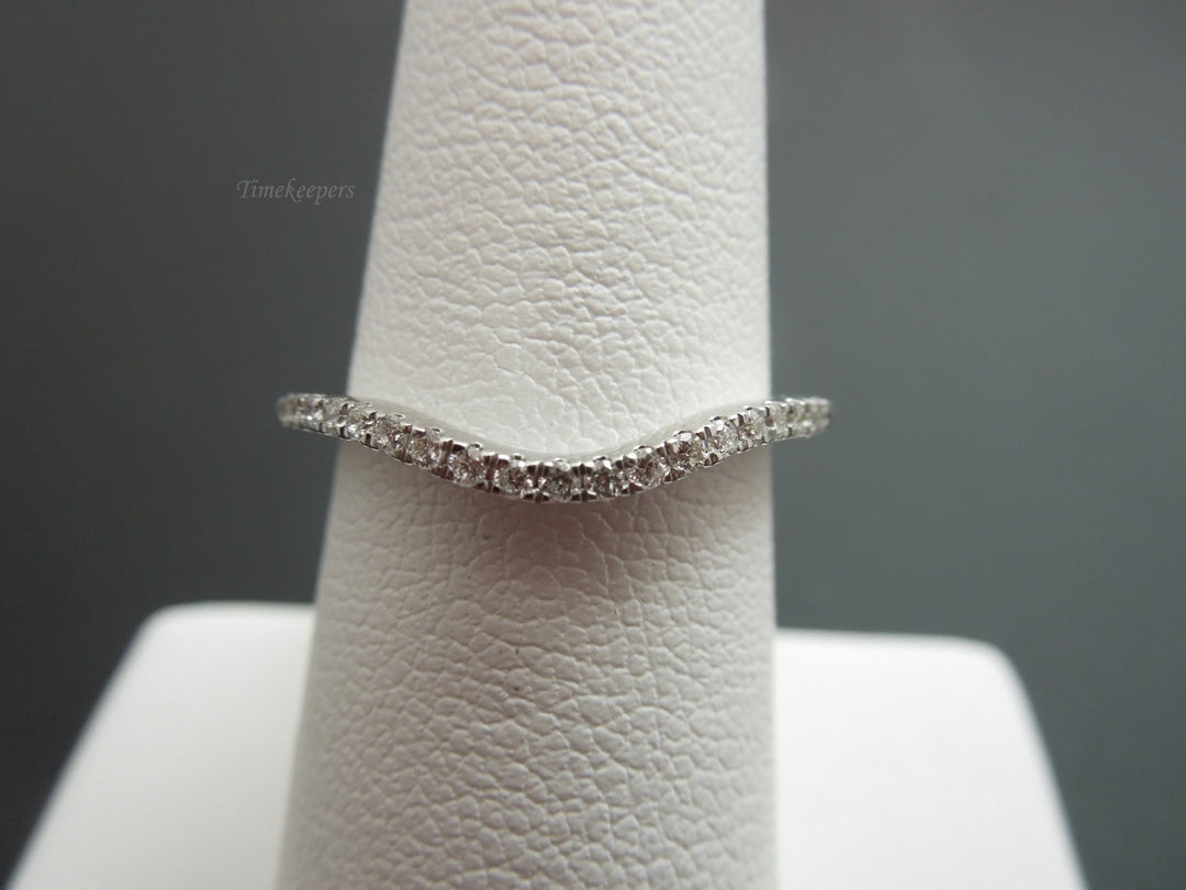 b938 Pretty 14kt White Gold Stack-able Diamond Bands 2 Available