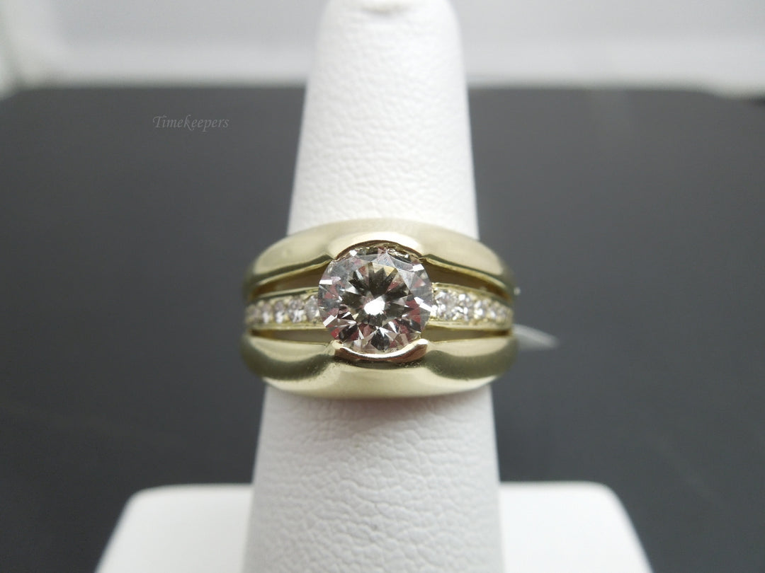 b953 Stunning 18kt Yellow Gold Jose Hess Designer Men's Diamond Ring Size 6.5