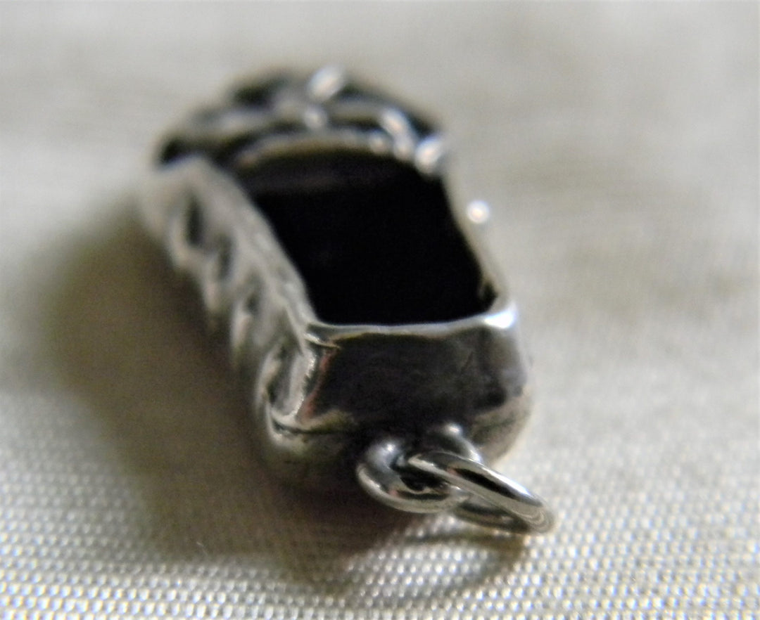h857 Nice Vintage Sterling Silver Moccasin Shoe charm or Pendant