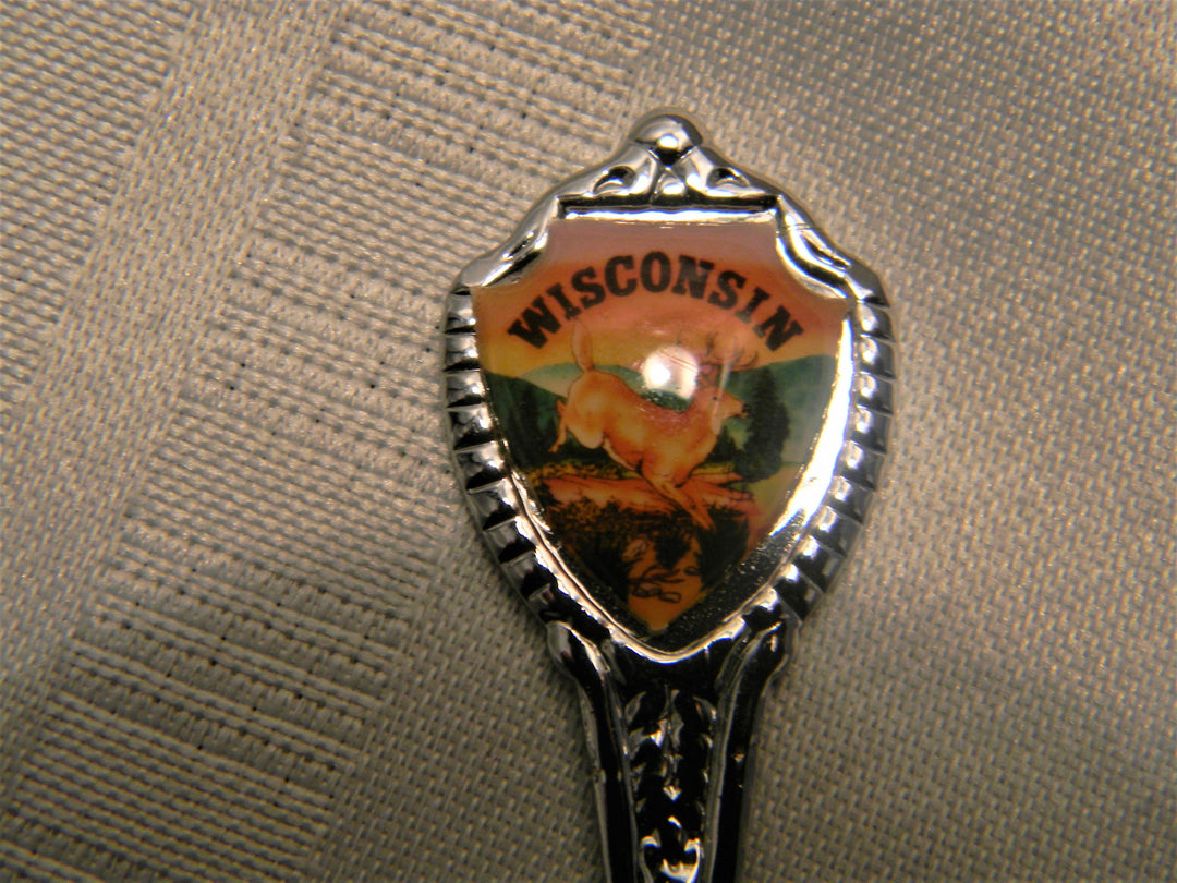 j664 Nice Preowned Stainless Steel Collector Spoon from Canada with Maple Leaf