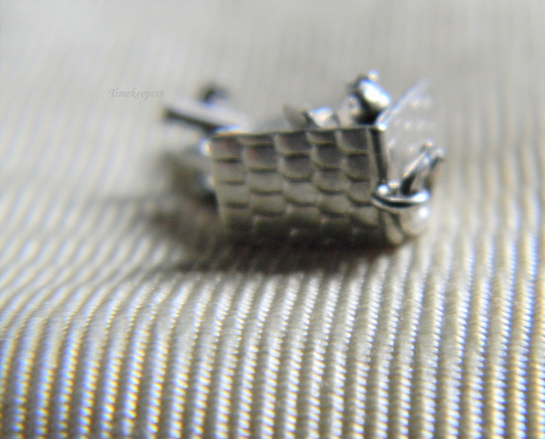 h875 Cute Vintage Sterling Silver Cuckoo Charm or Pendant with Weights