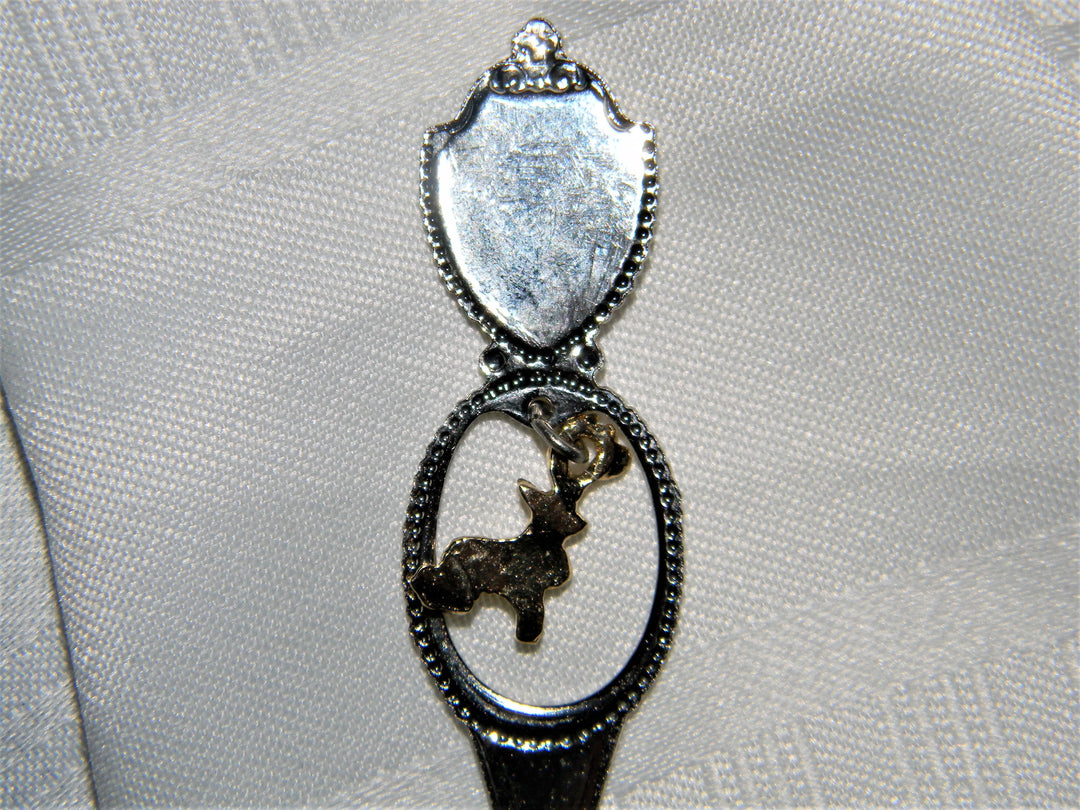 j674 Nice Preowned Stainless Steel Collector Charm Spoon from Wyoming
