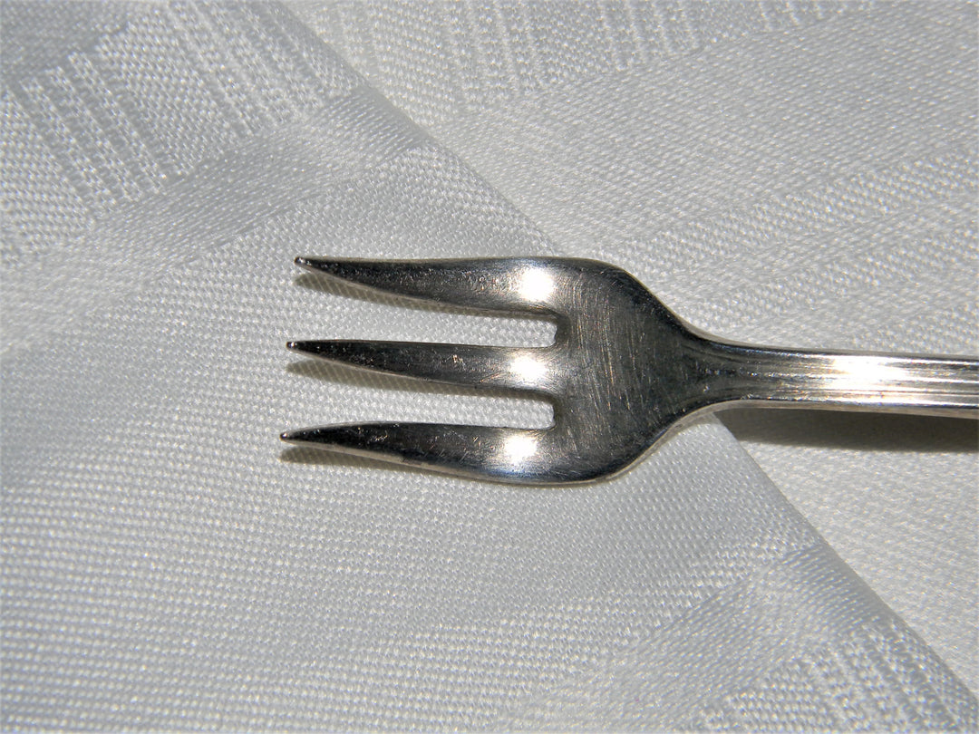 j678 Vintage Meriden Silver Plated Souvenir Cocktail Fork from LaSalle Hotel