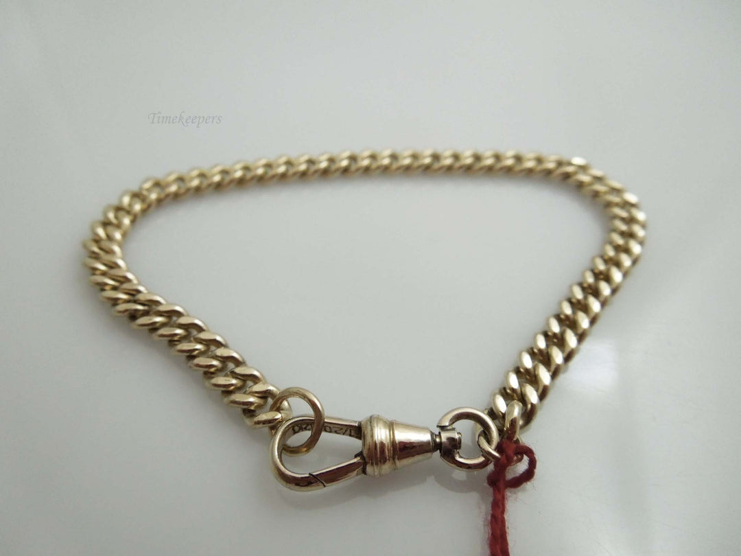 g499 Vintage 10k Yellow Gold 7" Curb Link Bracelet