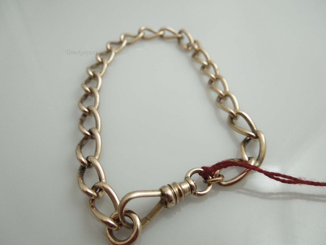 g500 Simple Unisex Gold Filled 9" Link Bracelet or Pocketwatch Chain