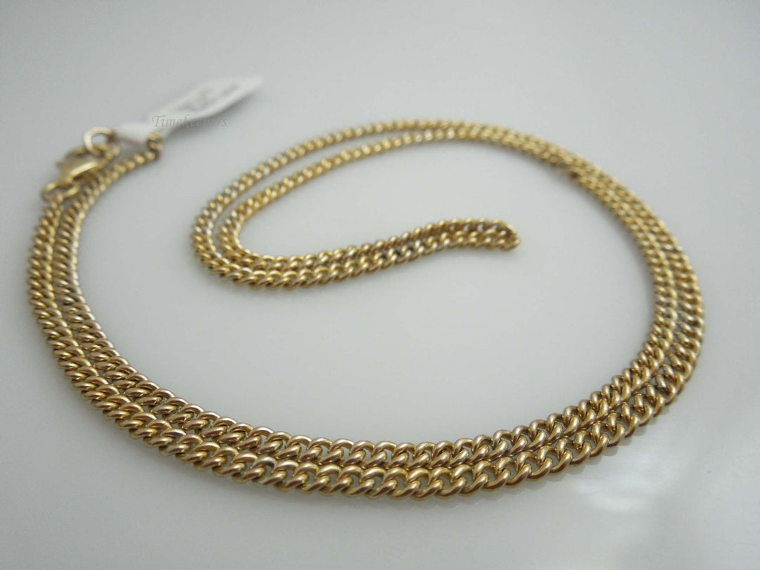 g509 Simple Unisex 14kt Yellow Gold 19.5" Curb Link Necklace