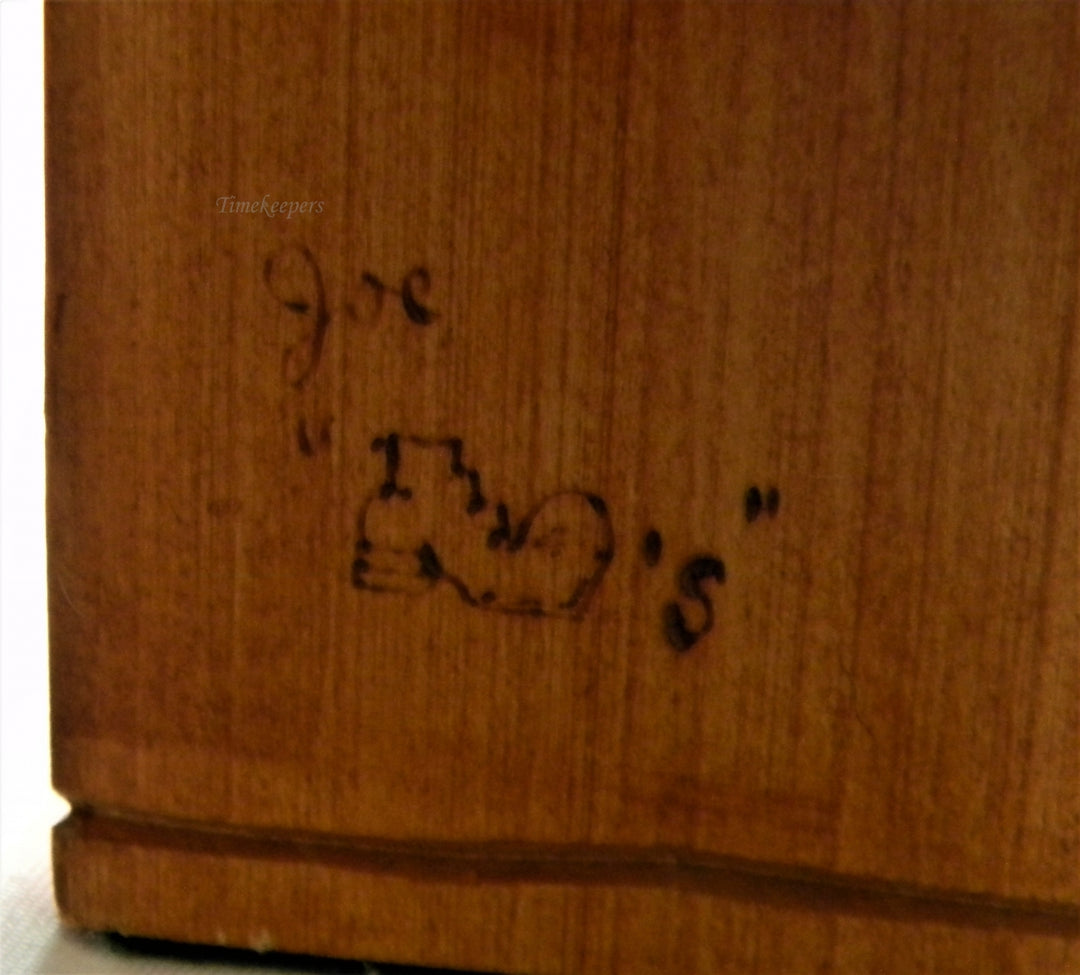 h898 Great Older Hand carved Wood Santa Claus Square Candle Holders